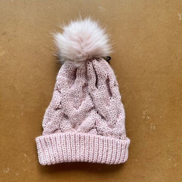Express Women's Pink Knit Pom Tip Beanie One Size. NEW - Picture 2 of 7